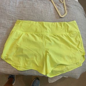 Neon yellow athleta shorts
